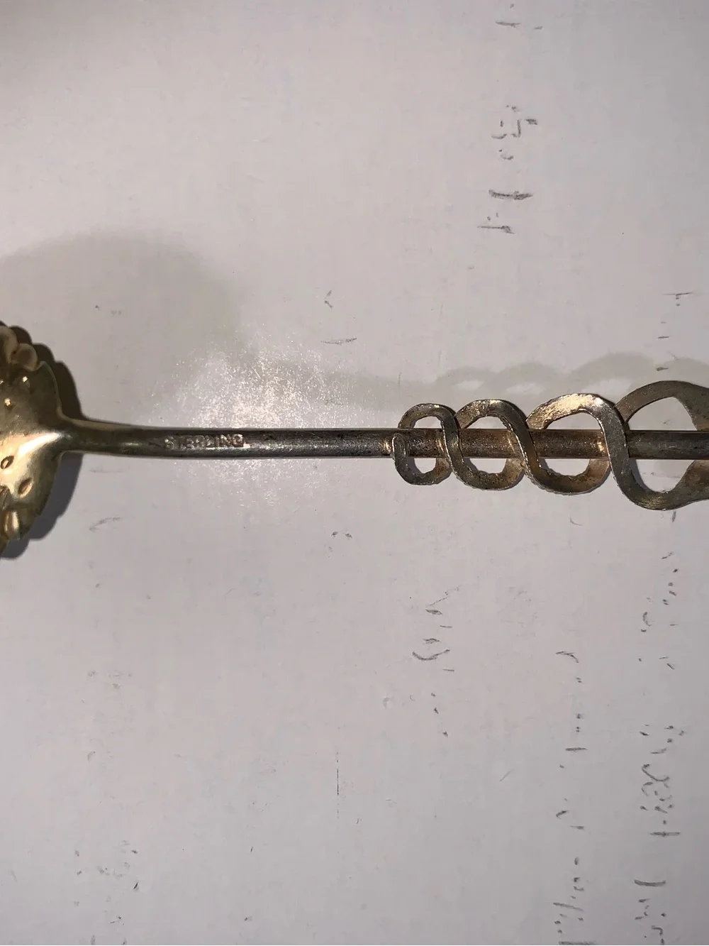 Vintage Sterling Silver with gold wash Clam spoon